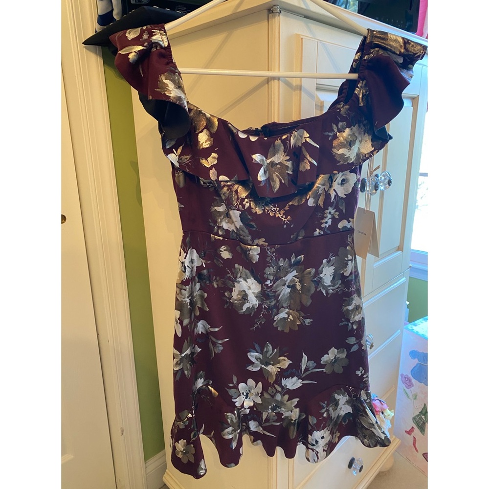 1967 Revolve Tularosa Metallic Floral Suede Dress